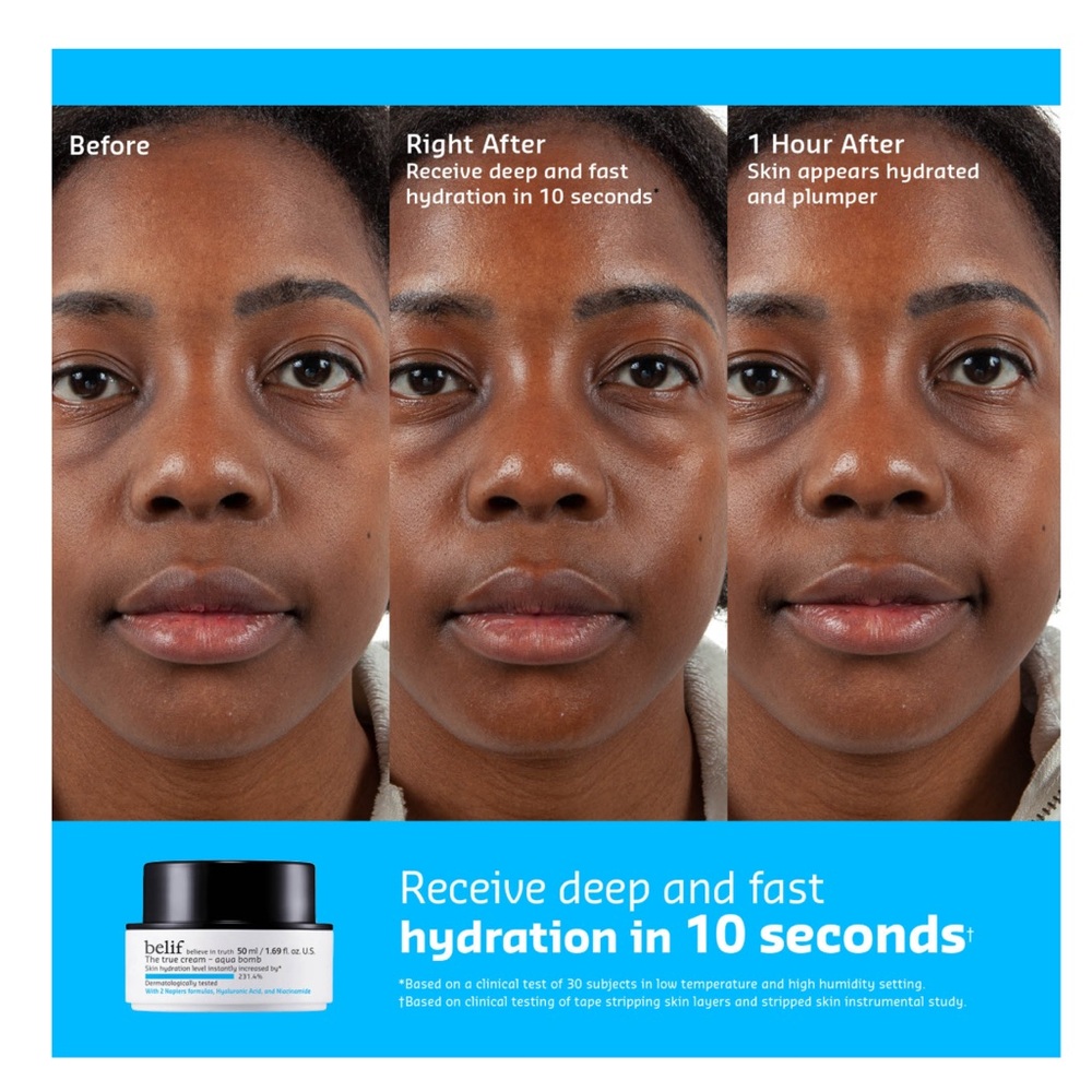 belif The True Cream Mini Aqua Bomb with Hyaluronic Acid and Niacinamide 0.84 oz - Picture 3 of 9